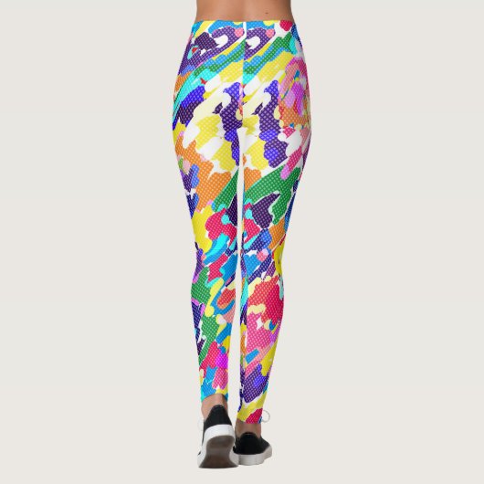 Leggings Abstrait multicolore (Dos)