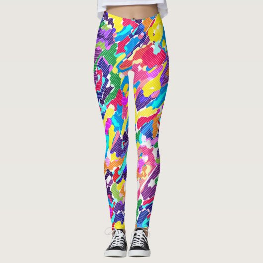 Leggings Abstrait multicolore (Devant)
