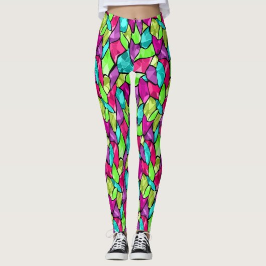 Leggings Abstrait multicolore (Devant)