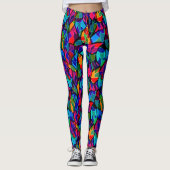 Leggings Abstrait multicolore (Devant)