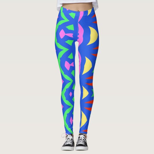 Leggings Abstrait multicolore moderne "Ratti_Creative_Arts" (Devant)