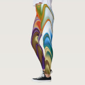Leggings Abstrait Multicolore Ondulé (Gauche)