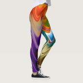 Leggings Abstrait Multicolore Ondulé (Droite)