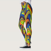 Leggings Abstrait Multicolore Ondulé (Gauche)