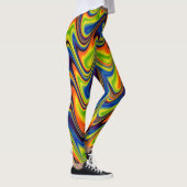 Leggings Abstrait Multicolore Ondulé (Droite)