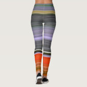 Leggings Abstrait n° 1 : orange et gris (Dos)