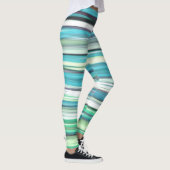 Leggings Abstrait n° 2 : bleu vert d'eau (Droite)