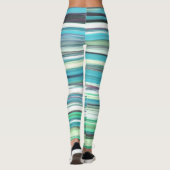 Leggings Abstrait n° 2 : bleu vert d'eau (Dos)