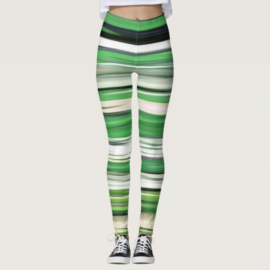 Leggings Abstrait n° 2 : Flou vert (Devant)
