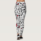 Leggings Abstrait noir blanc (Dos)