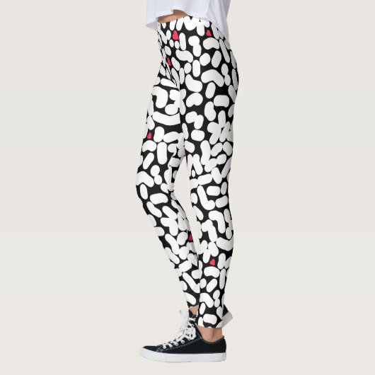 Leggings Abstrait noir blanc (Gauche)