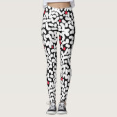 Leggings Abstrait noir blanc (Devant)