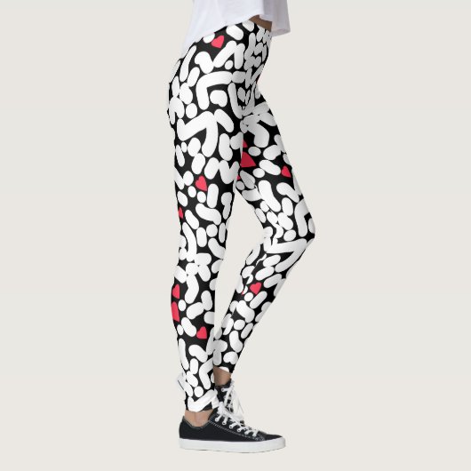 Leggings Abstrait noir blanc (Droite)