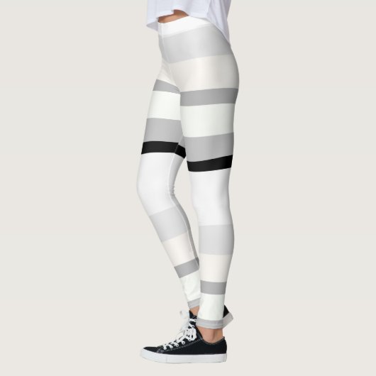 Leggings Abstrait noir, blanc et vert (Gauche)