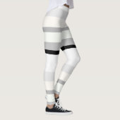 Leggings Abstrait noir, blanc et vert (Droite)