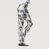 Leggings Abstrait noir blanc gris (Droite)