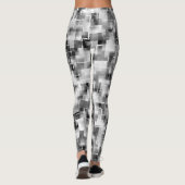 Leggings Abstrait noir blanc gris (Dos)