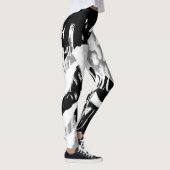 Leggings Abstrait noir blanc gris (Droite)