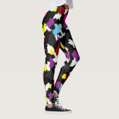 Leggings Abstrait noir coloré irrégulier (Droite)