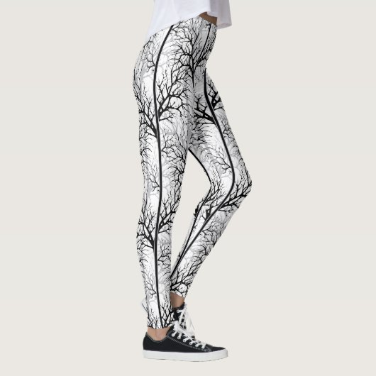 Leggings Abstrait noir et blanc (Droite)