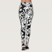 Leggings Abstrait noir et blanc (Dos)