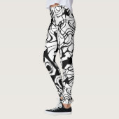 Leggings Abstrait noir et blanc (Gauche)