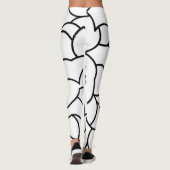 Leggings Abstrait noir et blanc (Dos)