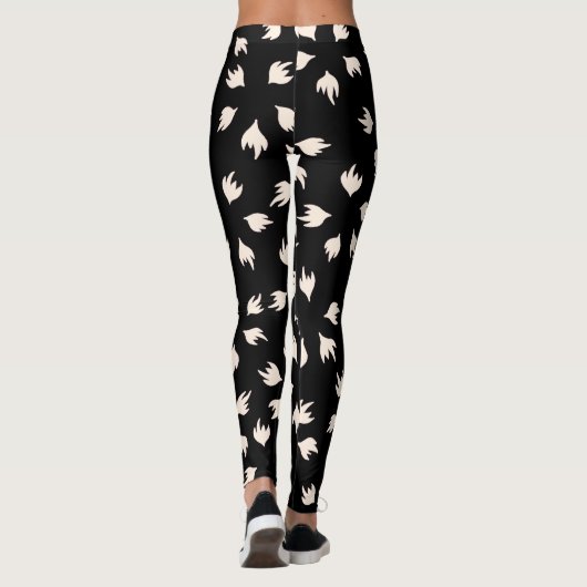 Leggings abstrait noir et blanc (Dos)