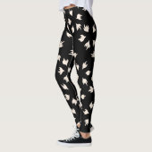 Leggings abstrait noir et blanc (Gauche)