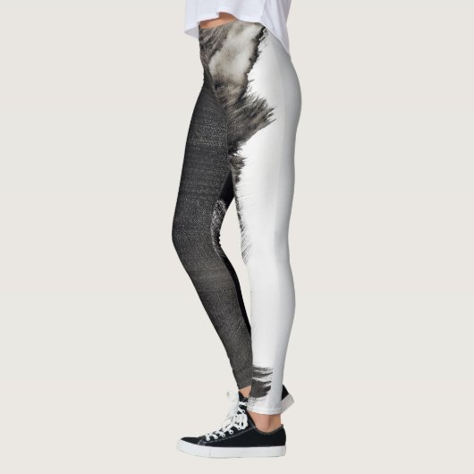 Leggings Abstrait noir et blanc III (Gauche)