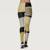 Leggings abstrait noir et or (Dos)