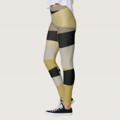 Leggings abstrait noir et or (Gauche)