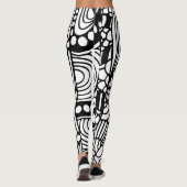 Leggings Abstrait noir moderne (Dos)