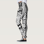 Leggings Abstrait noir moderne (Gauche)