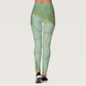 Leggings Abstrait or vert floral (Dos)