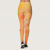 Leggings Abstrait Orange Floral (Dos)