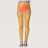 Leggings Abstrait Orange Floral (Devant)