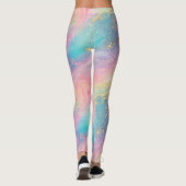 Leggings Abstrait Pastel Parties scintillant Motif sans cou (Dos)