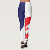 Leggings Abstrait Patriotique Ondulé (Dos)