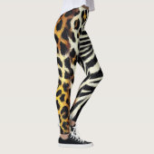 Leggings Abstrait Peint Mélange Poster de animal sauvage (Droite)