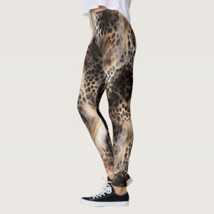 Leggings Abstrait Poster de animal léopard