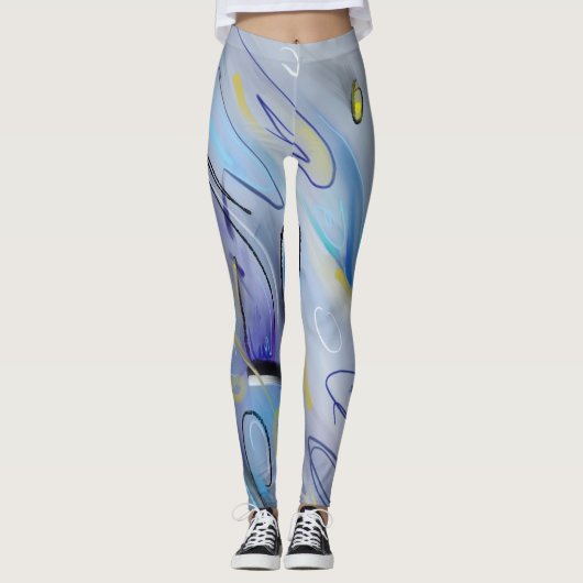 Leggings Abstrait pourpre (Devant)