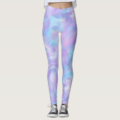 Leggings Abstrait rose, bleu et violet (Devant)