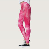 Leggings abstrait rose et blanc (Gauche)