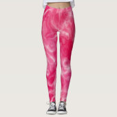 Leggings abstrait rose et blanc (Devant)