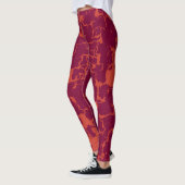 Leggings Abstrait rose et orange (Gauche)