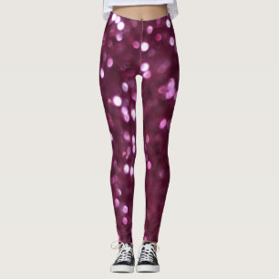 Leggings Abstrait rose, lumières déconcentrées bokeh.