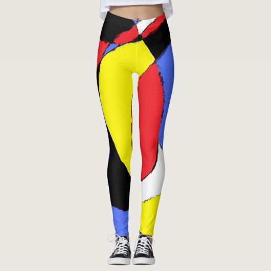 Leggings Abstrait rouge (Devant)