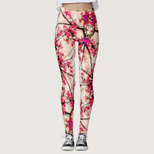 Leggings Abstrait Rouge Floral sans joint Motif