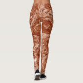 Leggings Abstrait rouille marbré (Dos)